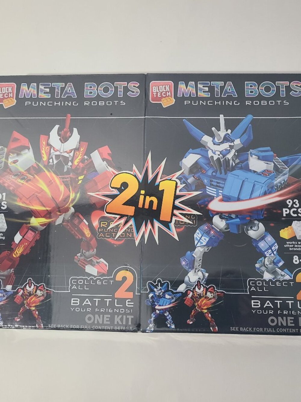 Block Tech Meta Bots Punching Robots 2-in-1 Blocks New/Sealed